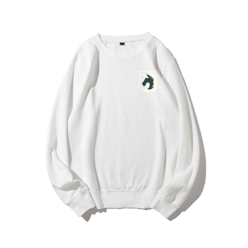 Attack on Titan Cotton Unisex Round Neck Anime Sweatshirt