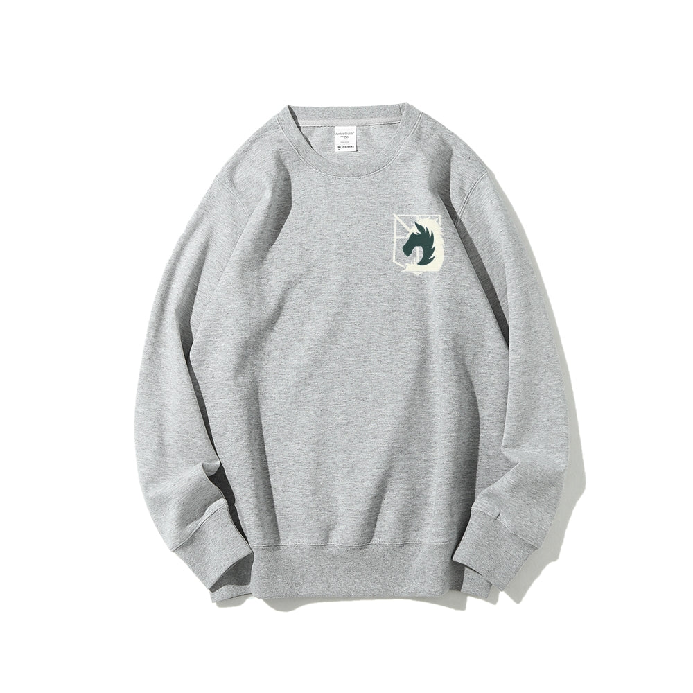 Attack on Titan Cotton Unisex Round Neck Anime Sweatshirt