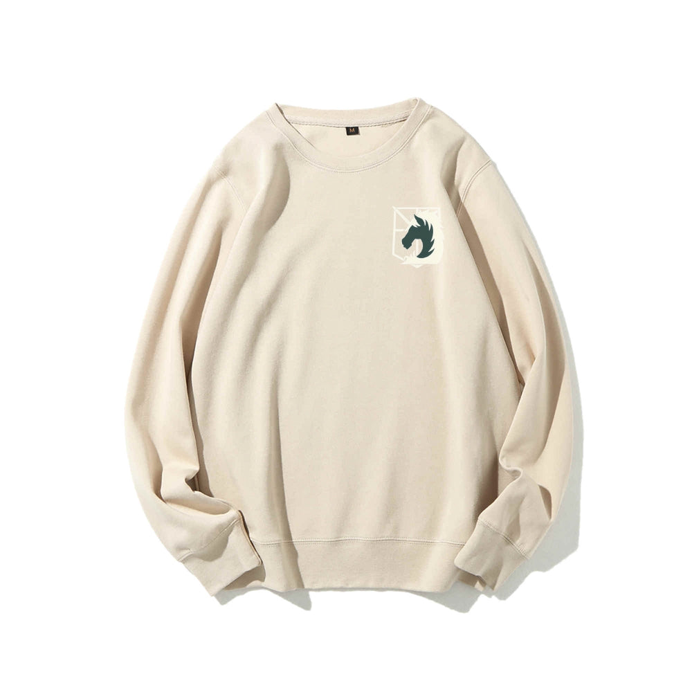Attack on Titan Cotton Unisex Round Neck Anime Sweatshirt