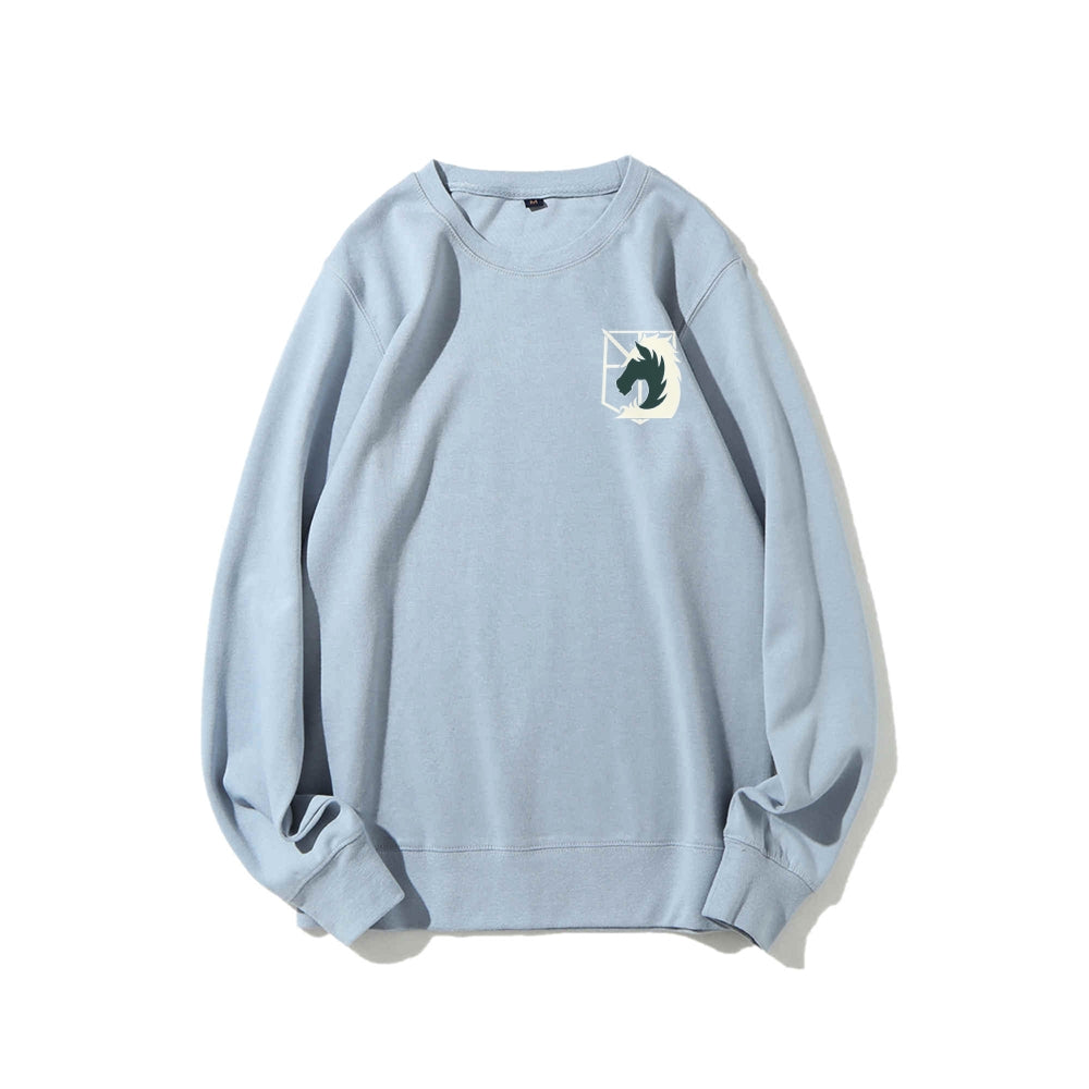 Attack on Titan Cotton Unisex Round Neck Anime Sweatshirt