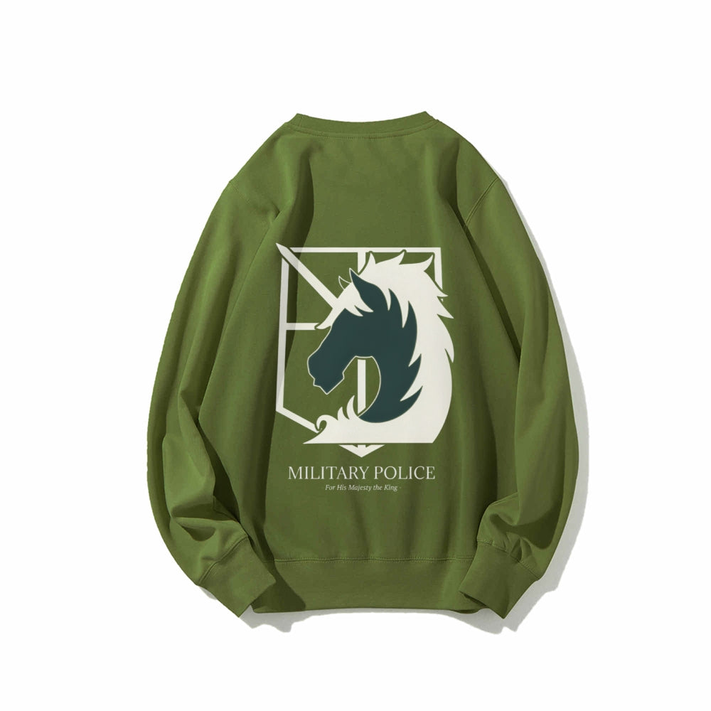 Attack on Titan Cotton Unisex Round Neck Anime Sweatshirt