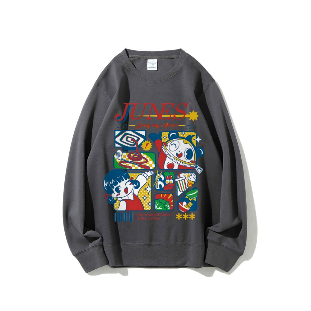 Persona4 Junes Cotton Unisex Round Neck Anime Sweatshirt