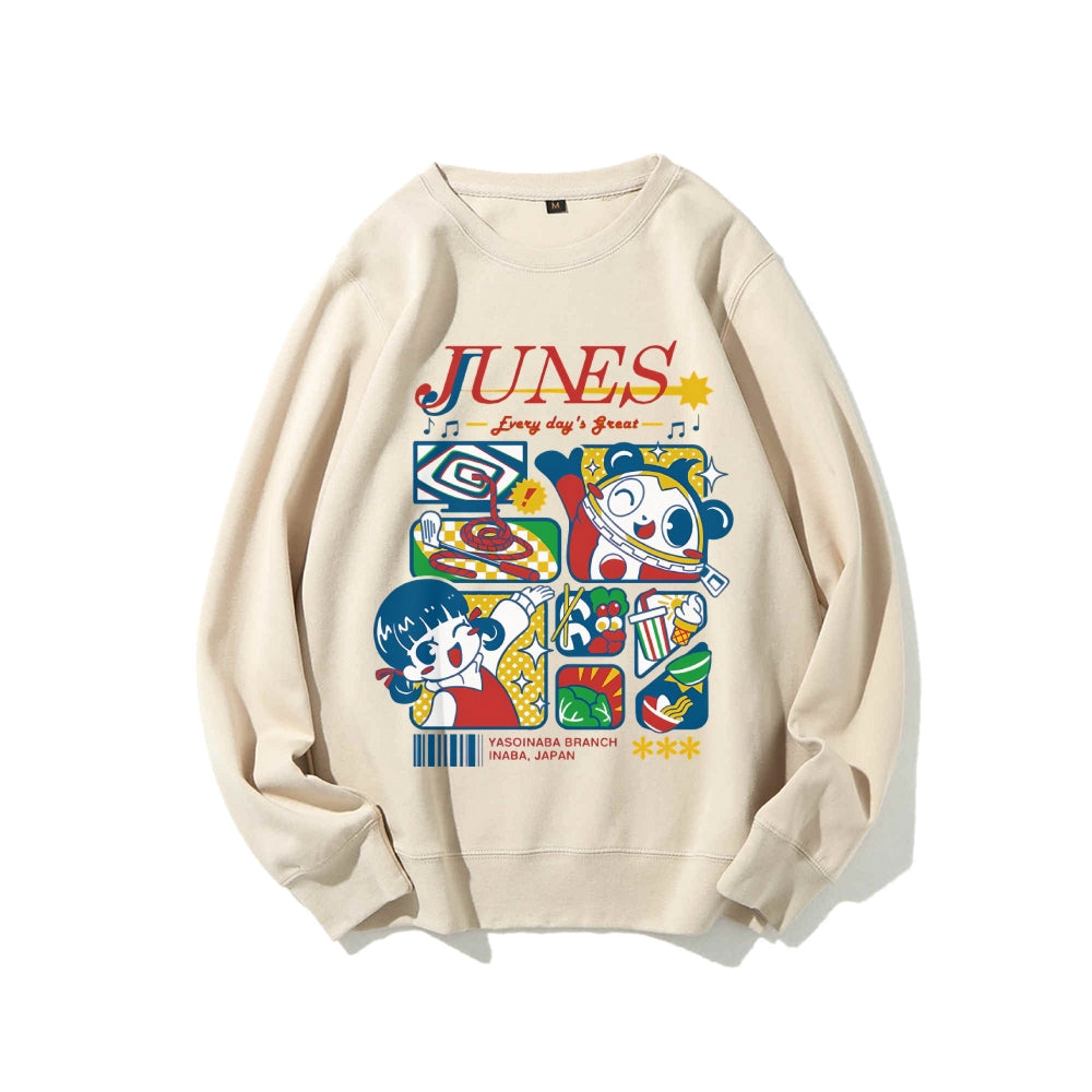 Persona4 Junes Cotton Unisex Round Neck Anime Sweatshirt