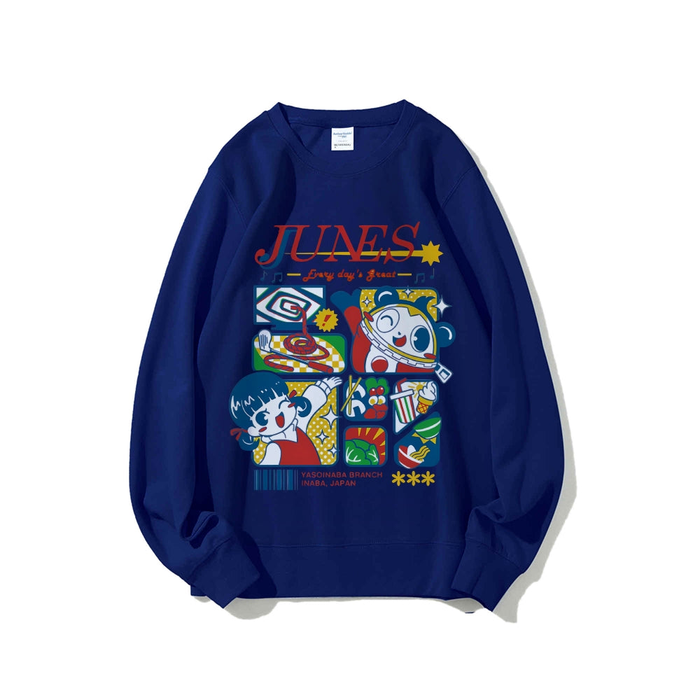 Persona4 Junes Cotton Unisex Round Neck Anime Sweatshirt
