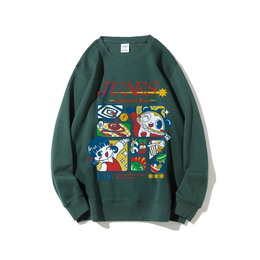 Persona4 Junes Cotton Unisex Round Neck Anime Sweatshirt