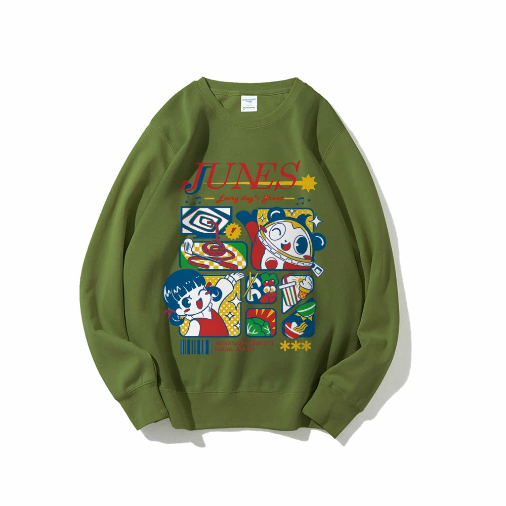 Persona4 Junes Cotton Unisex Round Neck Anime Sweatshirt