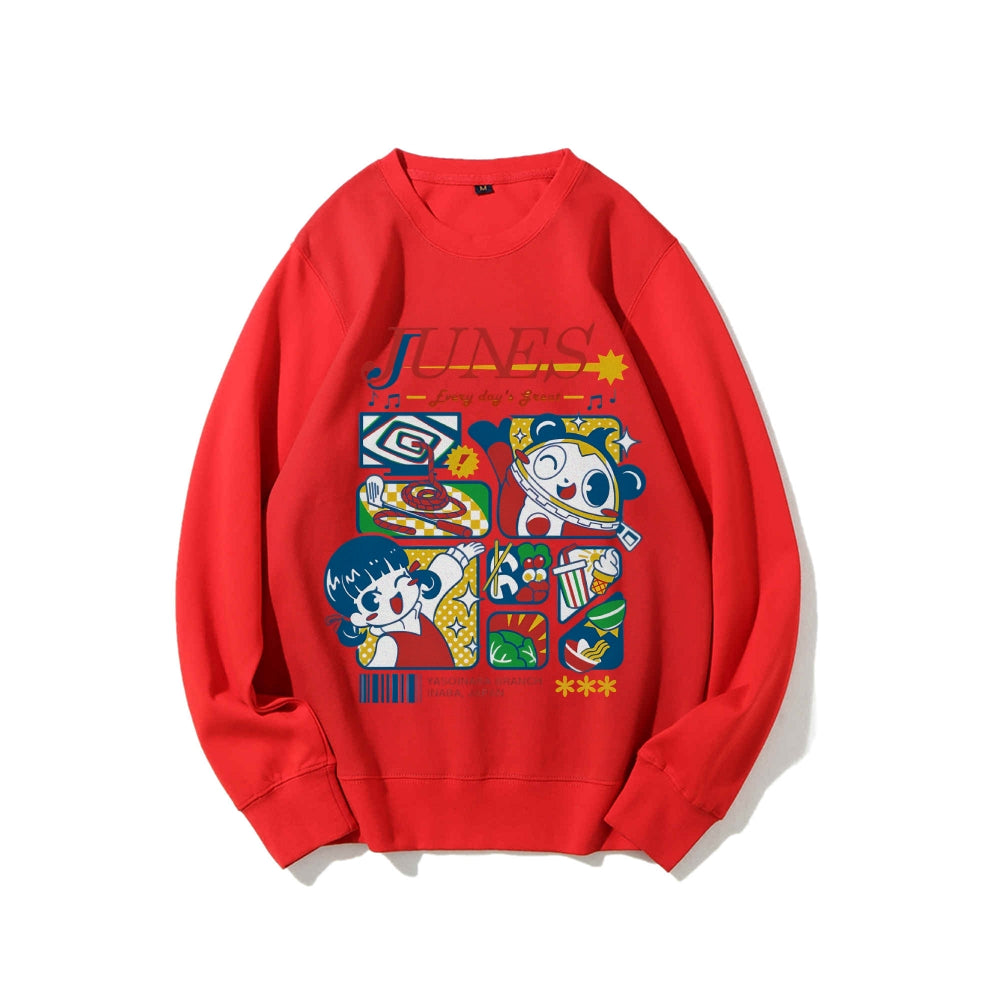 Persona4 Junes Cotton Unisex Round Neck Anime Sweatshirt