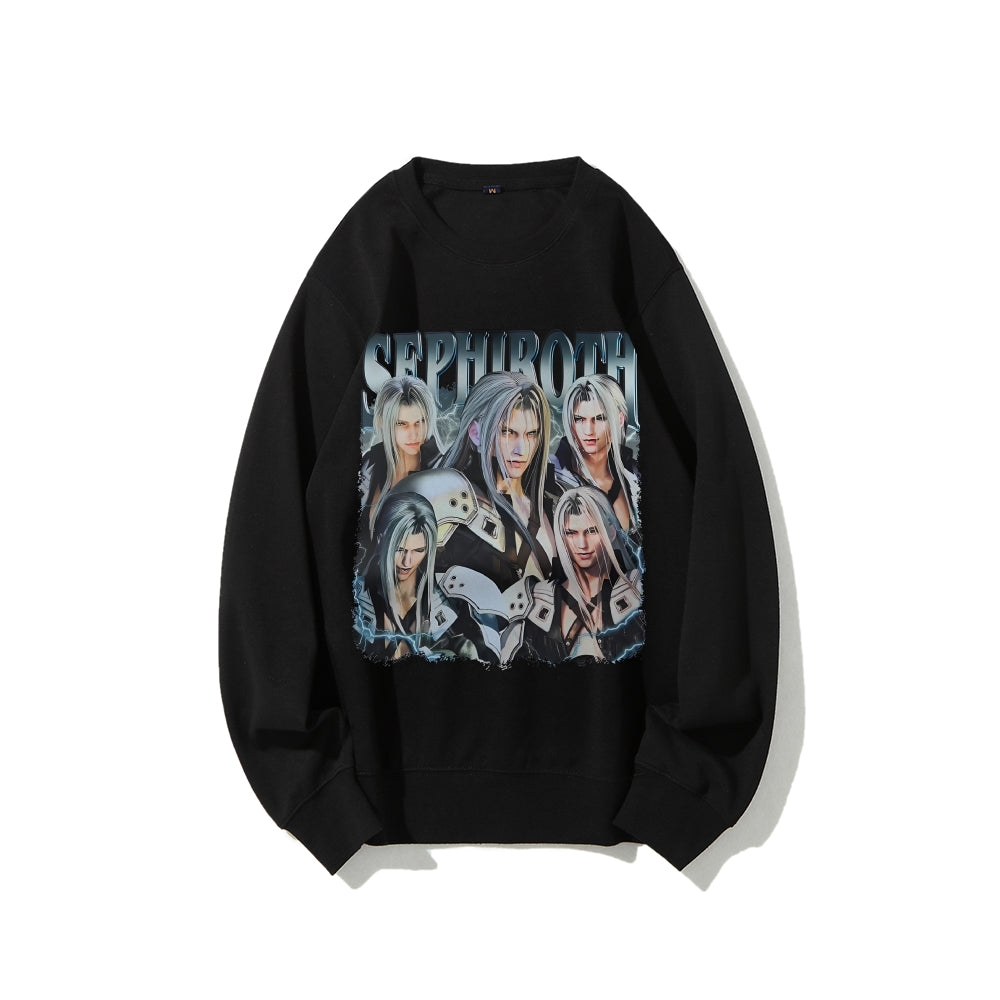 SEPHIROTH Cotton Unisex Round Neck Anime Sweatshirt
