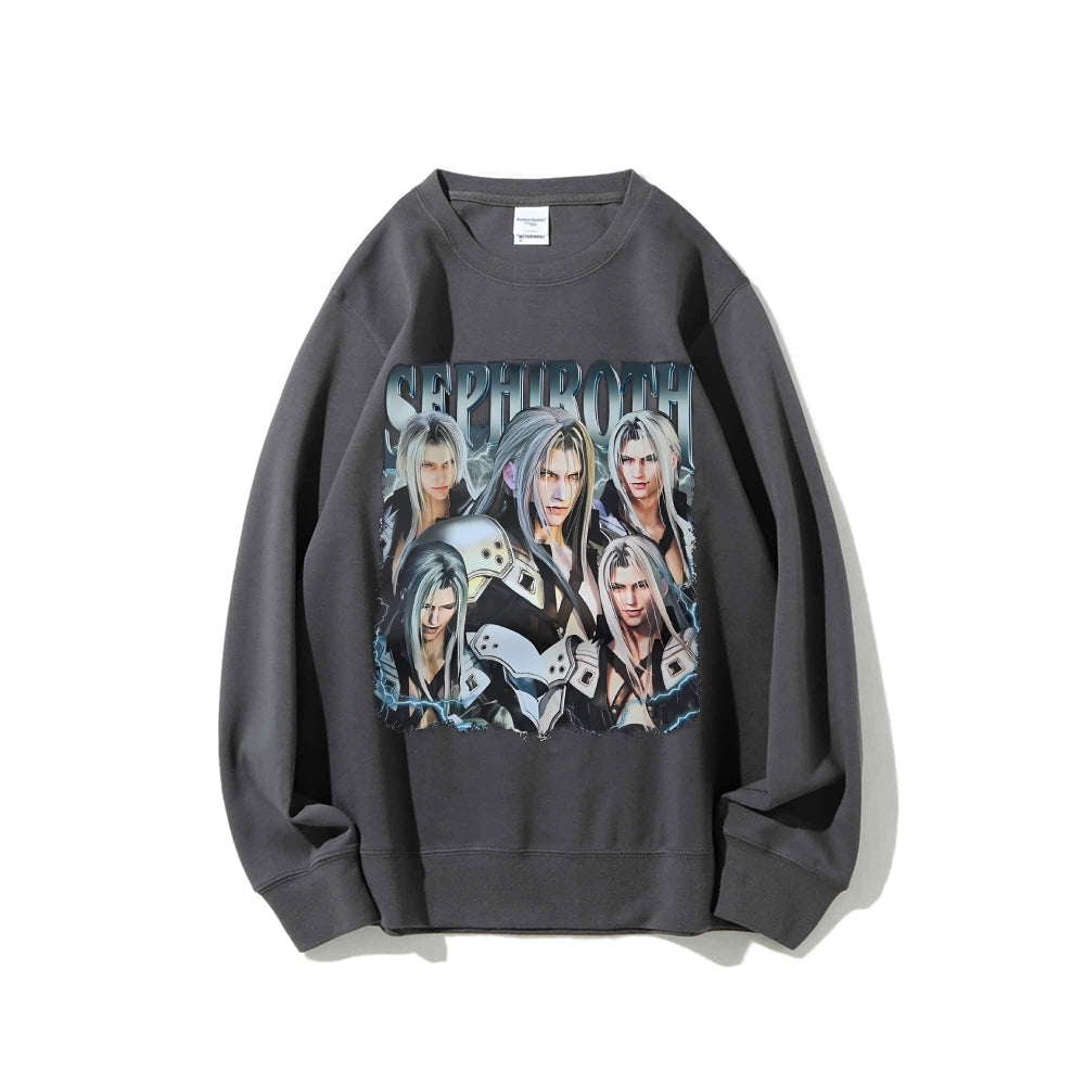 SEPHIROTH Cotton Unisex Round Neck Anime Sweatshirt