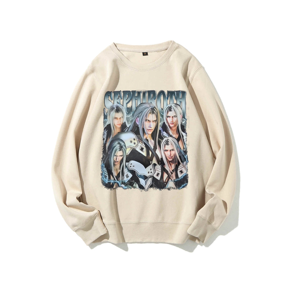 SEPHIROTH Cotton Unisex Round Neck Anime Sweatshirt