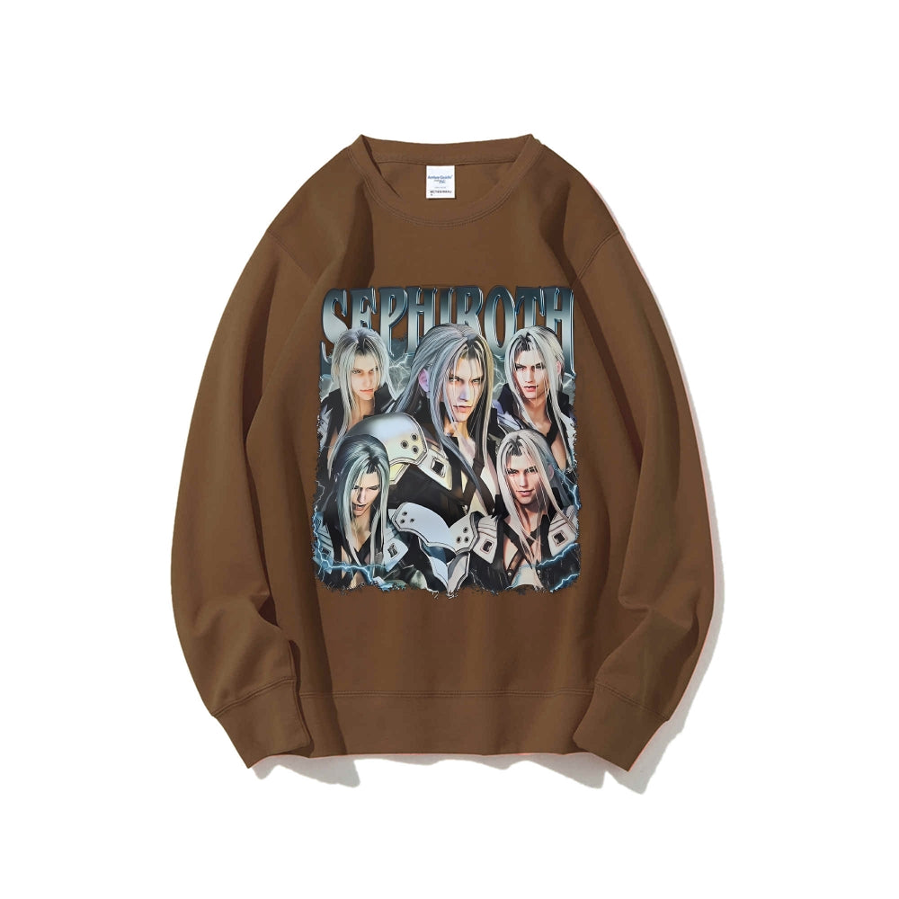 SEPHIROTH Cotton Unisex Round Neck Anime Sweatshirt
