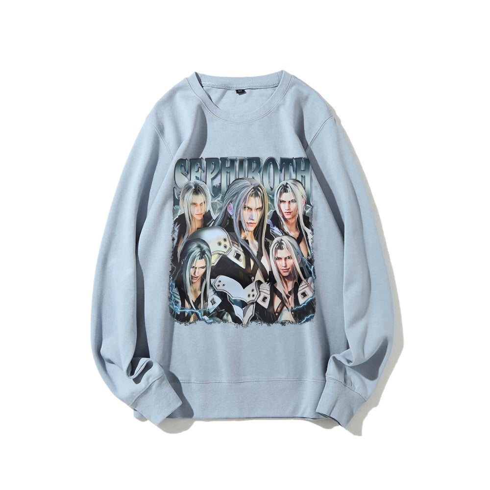 SEPHIROTH Cotton Unisex Round Neck Anime Sweatshirt