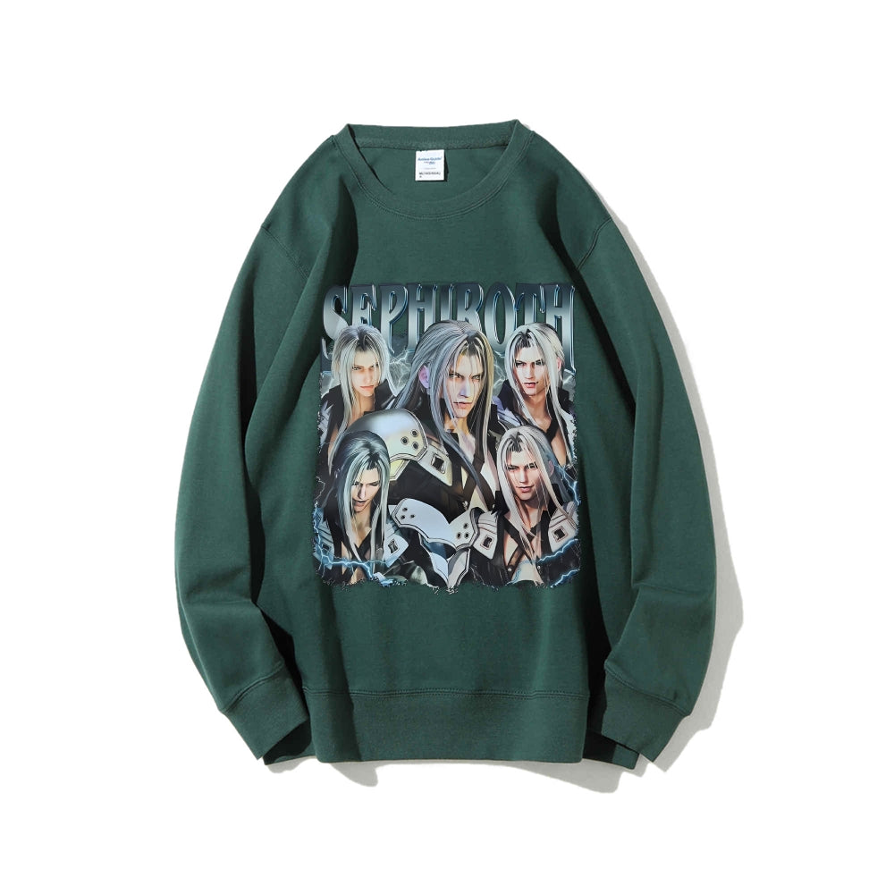 SEPHIROTH Cotton Unisex Round Neck Anime Sweatshirt