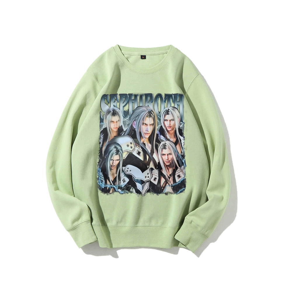 SEPHIROTH Cotton Unisex Round Neck Anime Sweatshirt