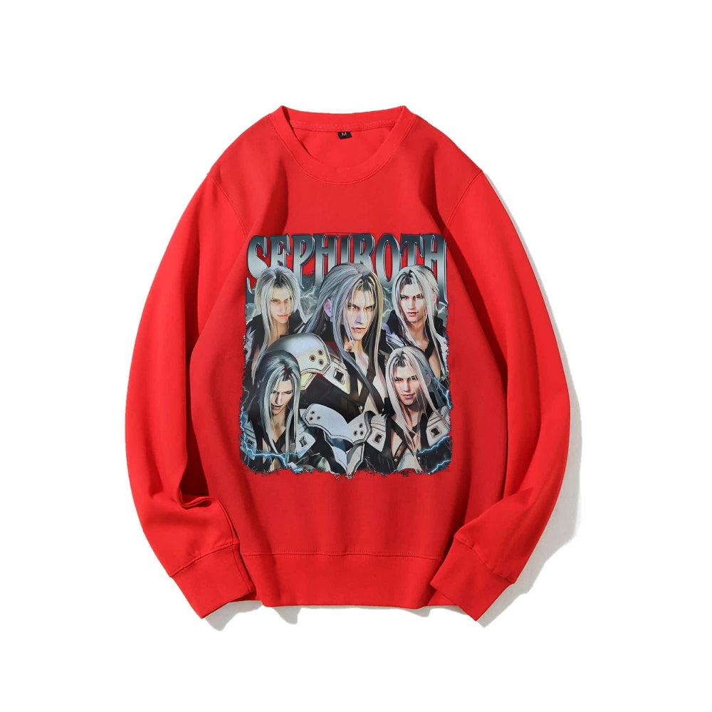SEPHIROTH Cotton Unisex Round Neck Anime Sweatshirt