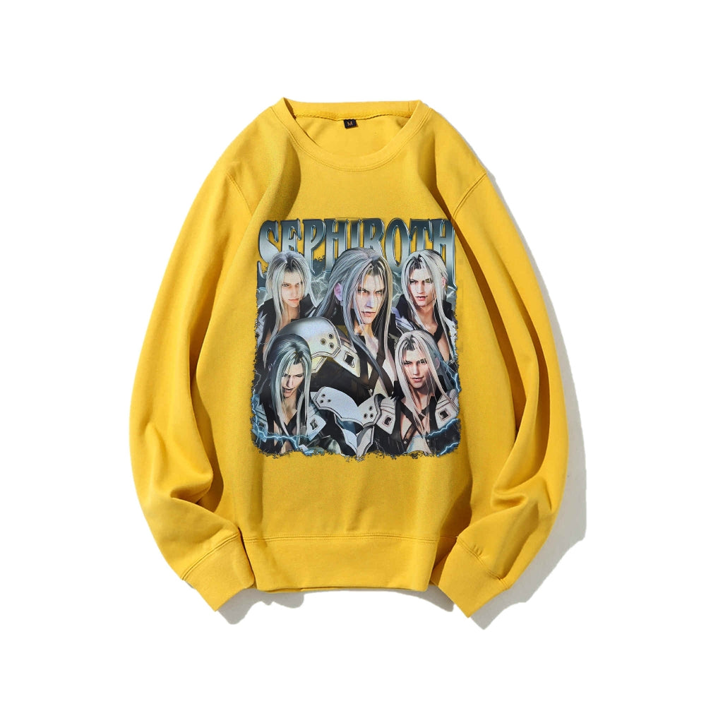 SEPHIROTH Cotton Unisex Round Neck Anime Sweatshirt