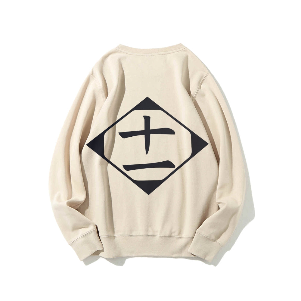 Bleach Cotton Unisex Round Neck Anime Sweatshirt
