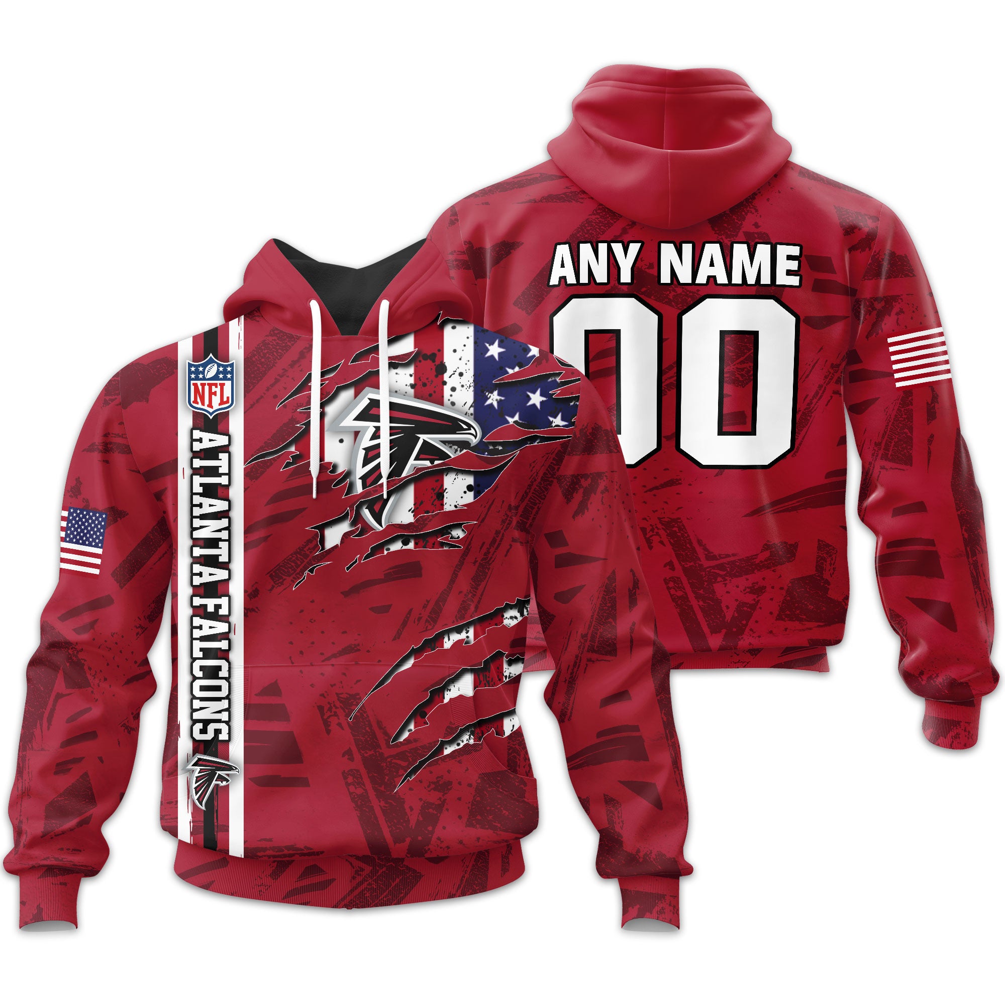 Atlanta Falcons | Personalized Hoodie Crack On Grunge