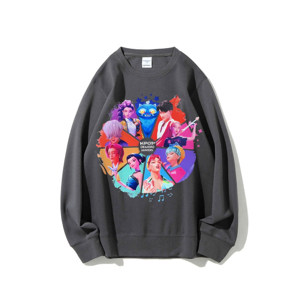 Casual Crewneck Sweatshirt Kpopdemonhunters