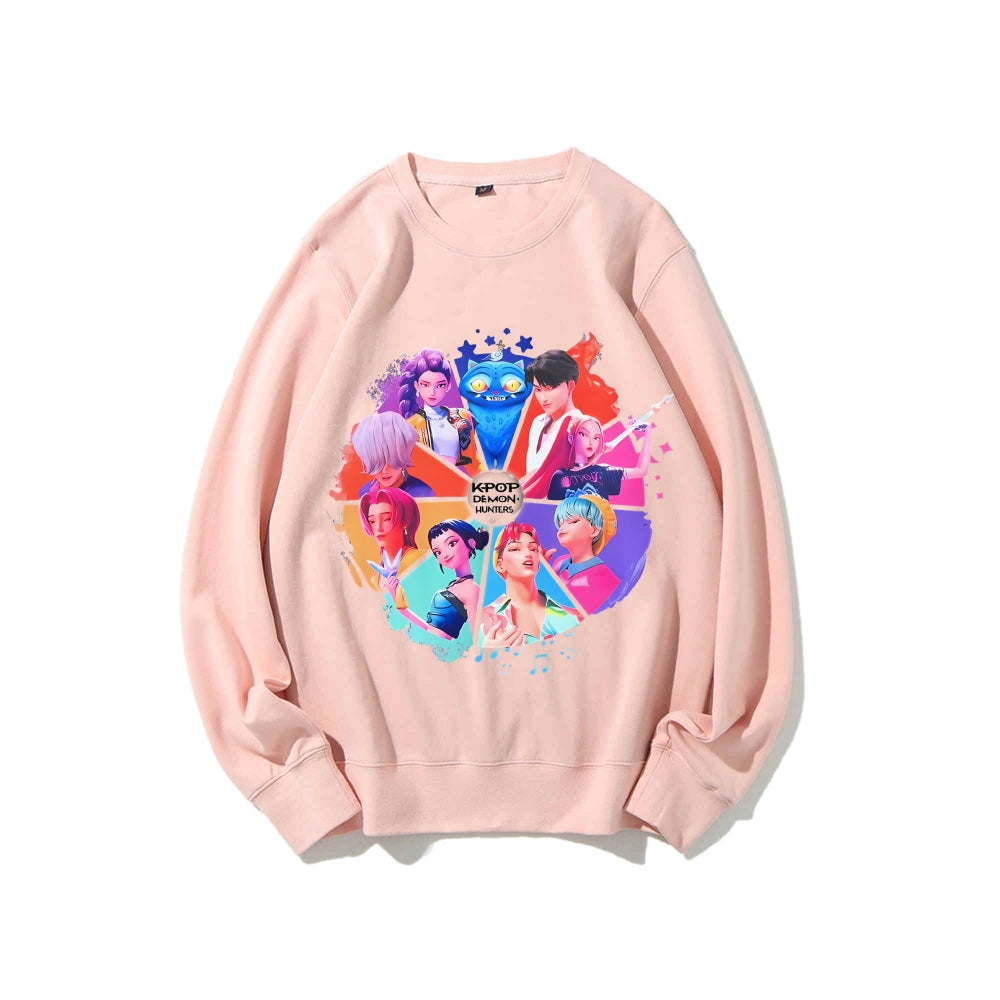Casual Crewneck Sweatshirt Kpopdemonhunters