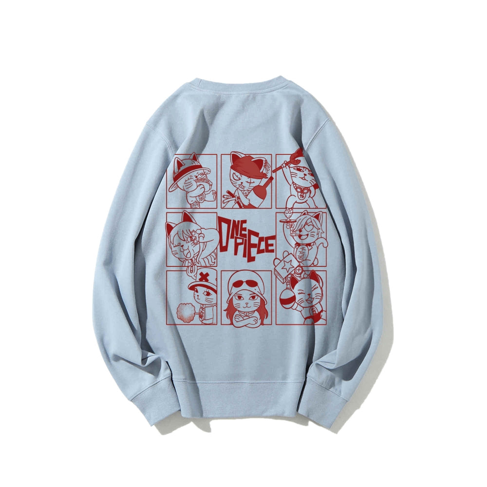 DandadanX One Piece Cotton Unisex Crewneck Anime Sweatshirt