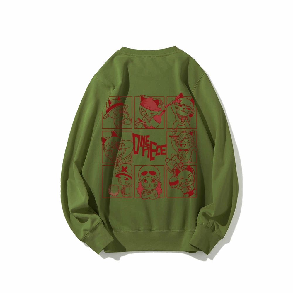 DandadanX One Piece Cotton Unisex Crewneck Anime Sweatshirt