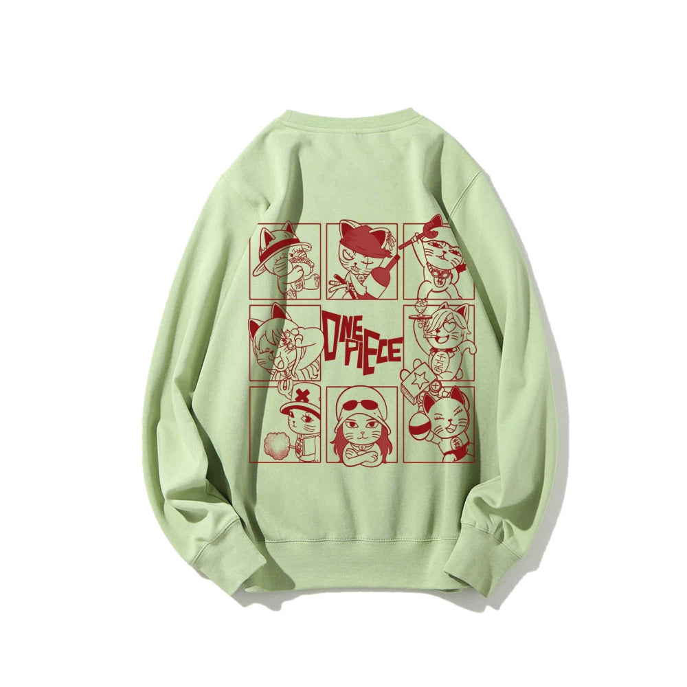 DandadanX One Piece Cotton Unisex Crewneck Anime Sweatshirt