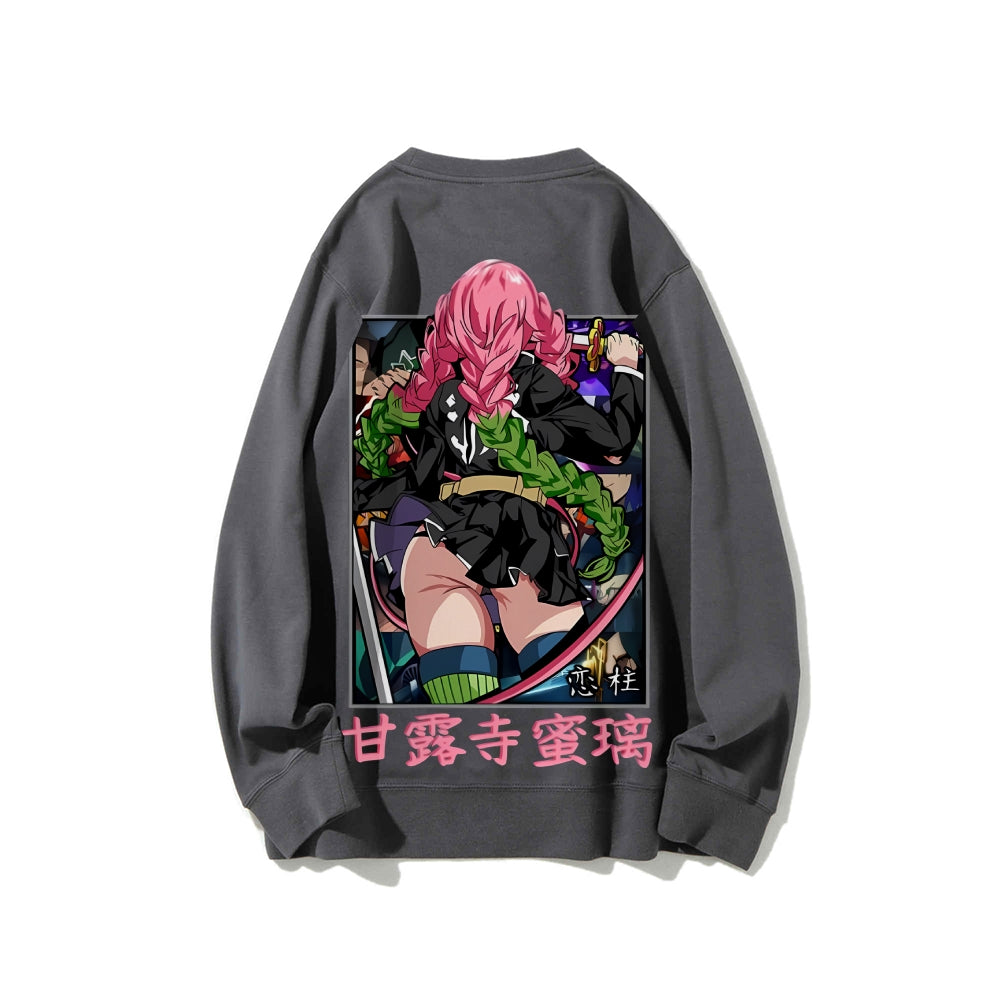 Demon Slayer Cotton Unisex Crew Neck Anime Sweatshirt