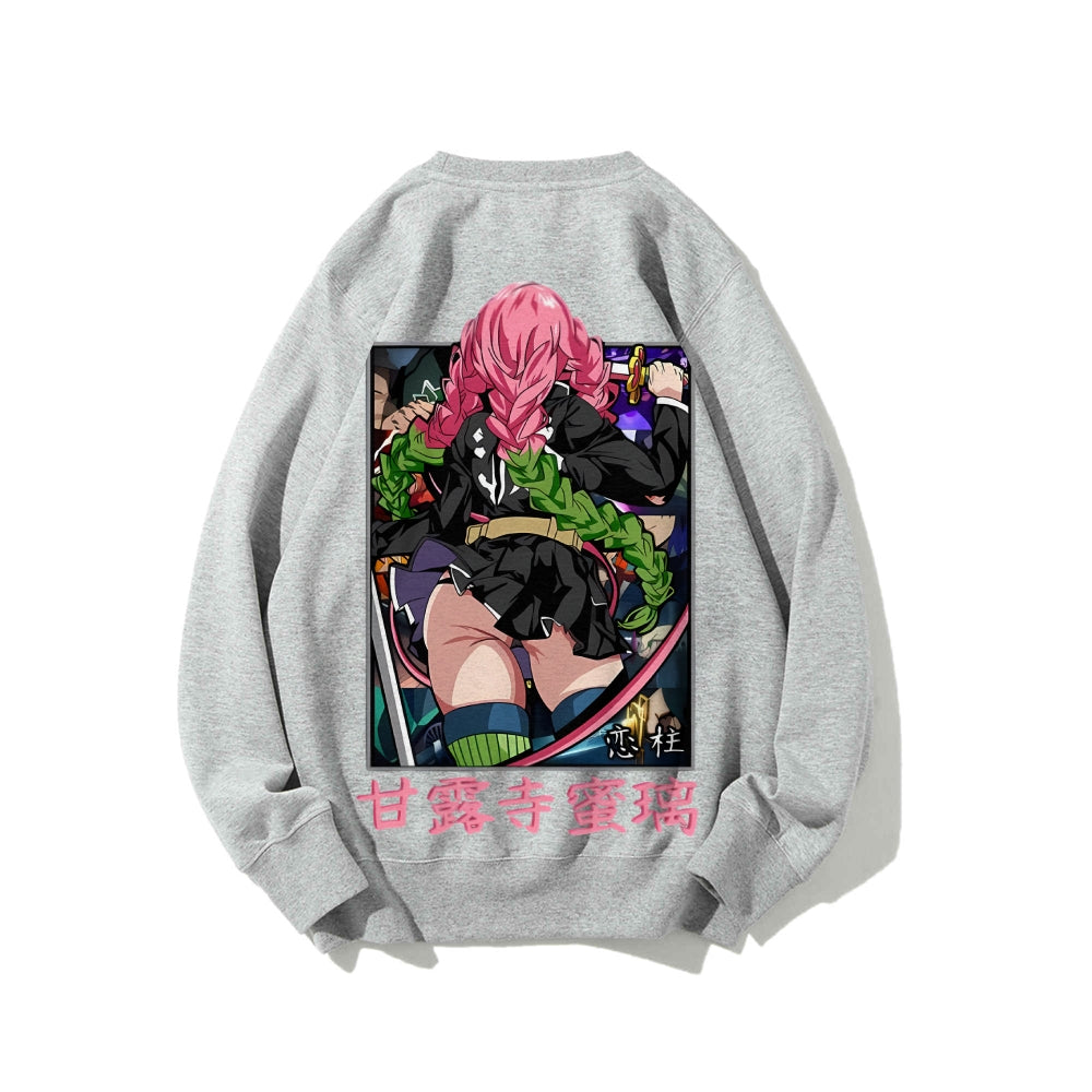 Demon Slayer Cotton Unisex Crew Neck Anime Sweatshirt