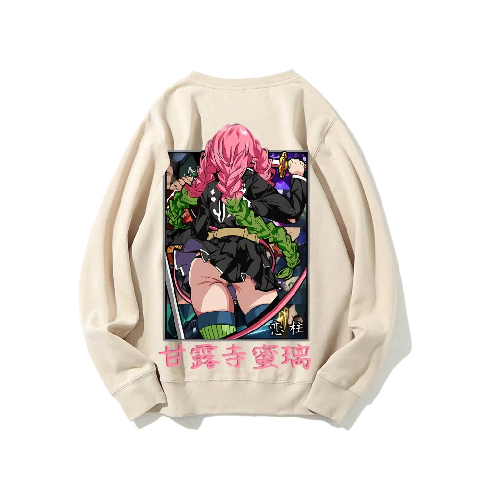 Demon Slayer Cotton Unisex Crew Neck Anime Sweatshirt