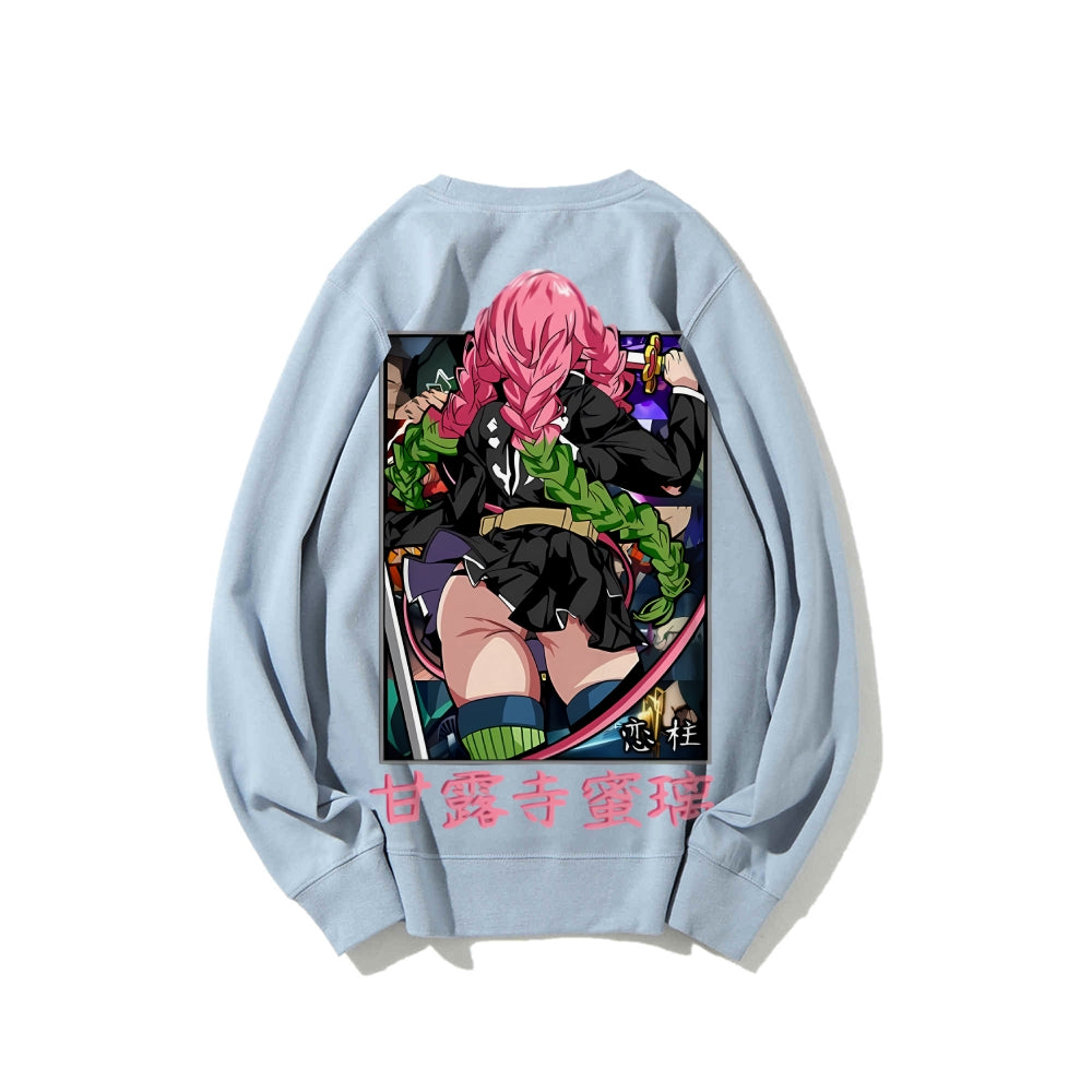 Demon Slayer Cotton Unisex Crew Neck Anime Sweatshirt