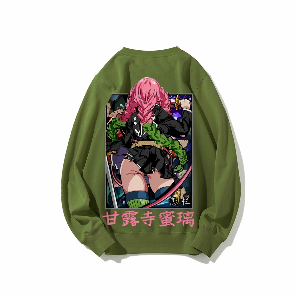 Demon Slayer Cotton Unisex Crew Neck Anime Sweatshirt