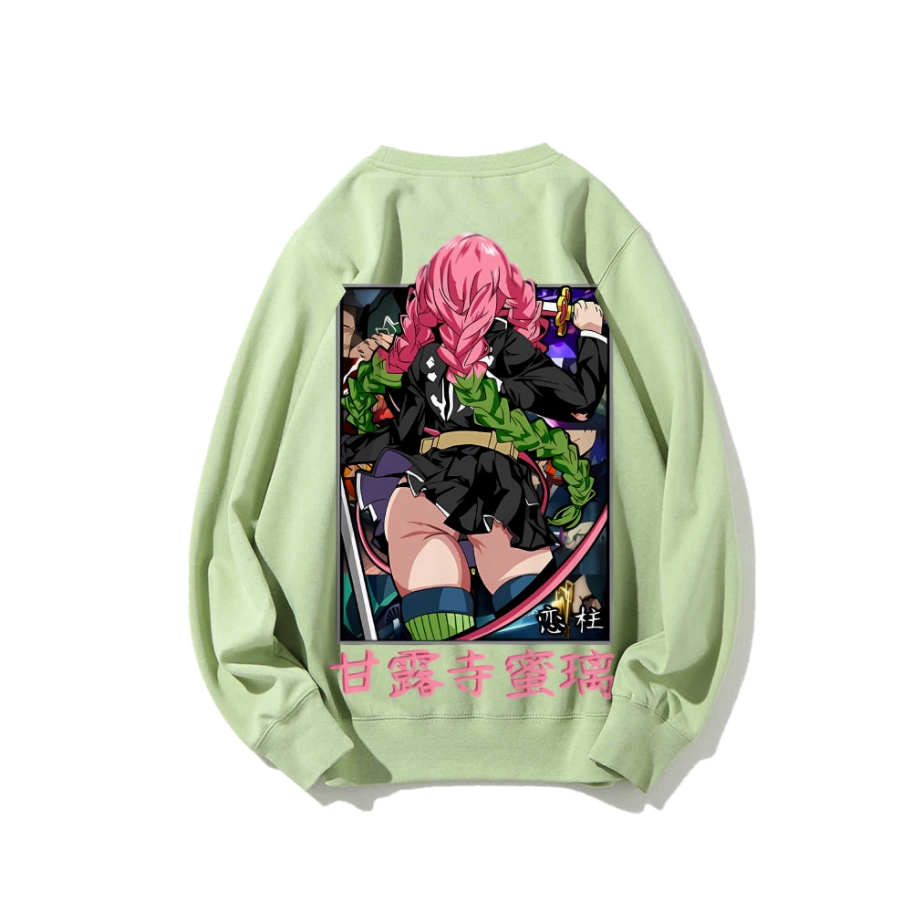 Demon Slayer Cotton Unisex Crew Neck Anime Sweatshirt