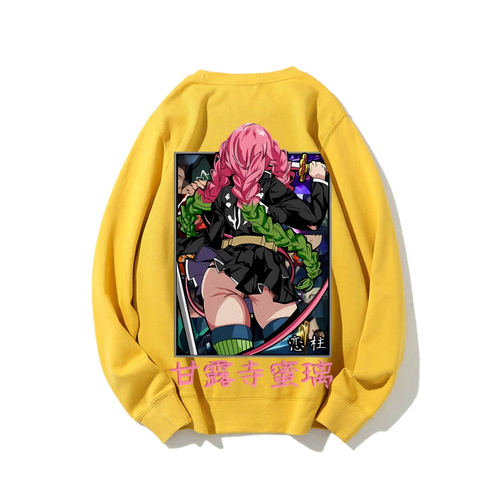 Demon Slayer Cotton Unisex Crew Neck Anime Sweatshirt
