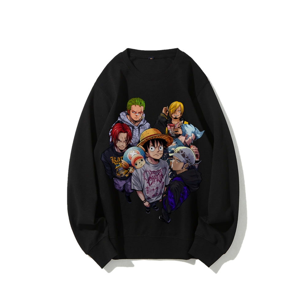 Casual Crewneck Sweatshirt One Piece