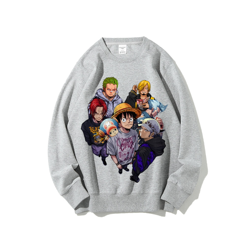 Casual Crewneck Sweatshirt One Piece