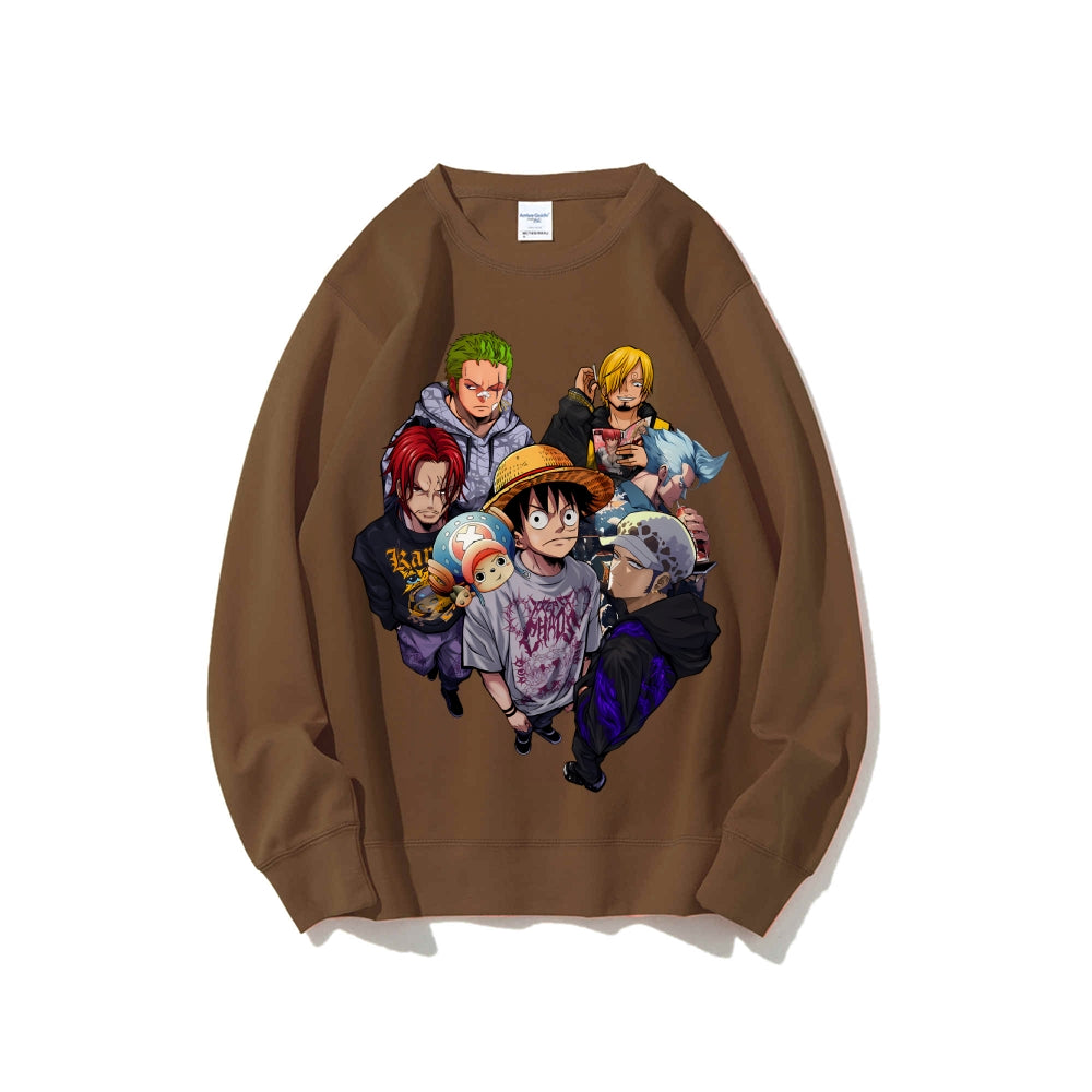 Casual Crewneck Sweatshirt One Piece
