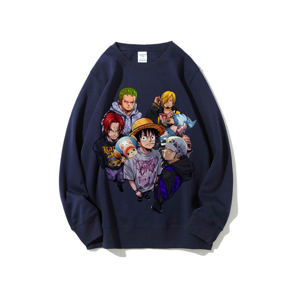 Casual Crewneck Sweatshirt One Piece