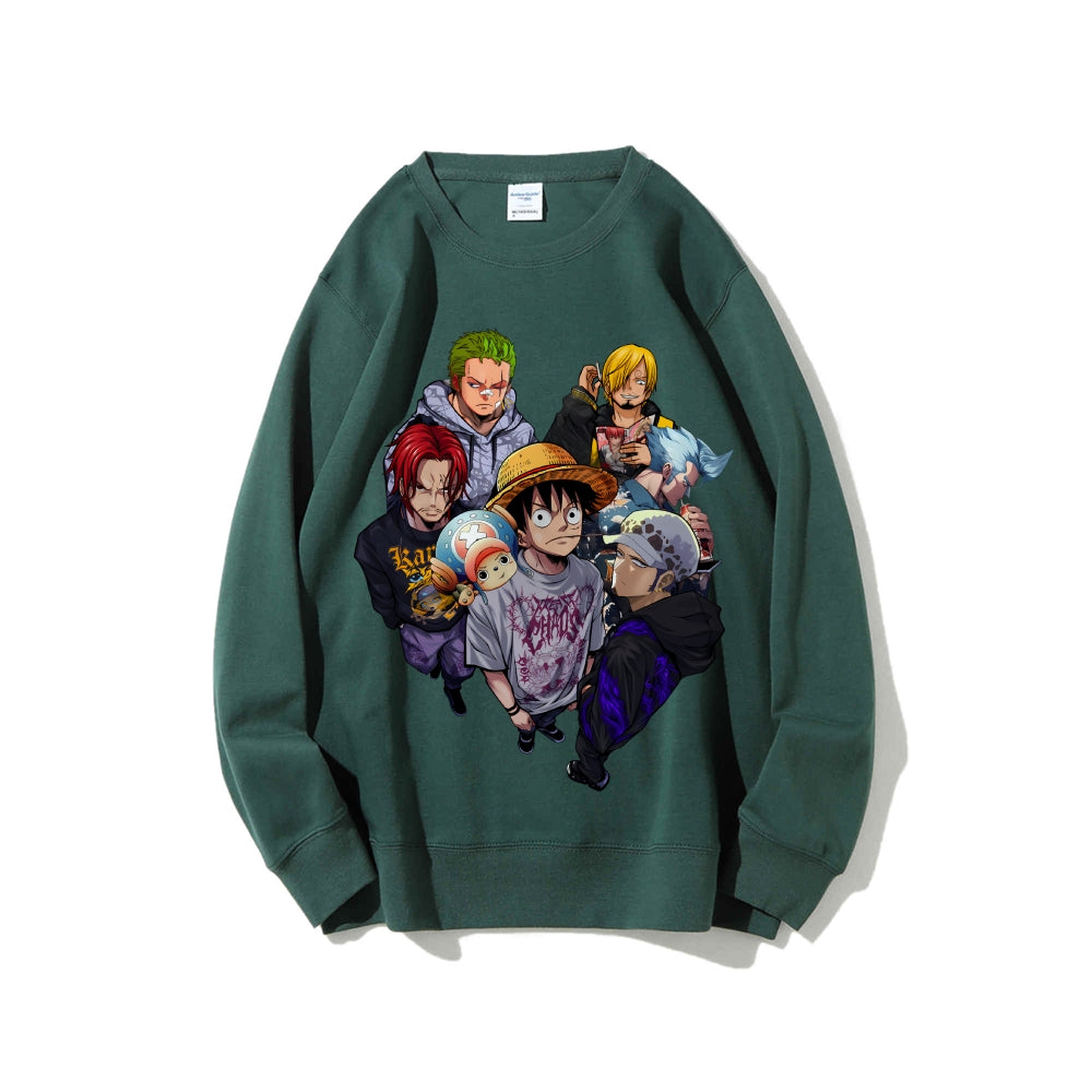 Casual Crewneck Sweatshirt One Piece