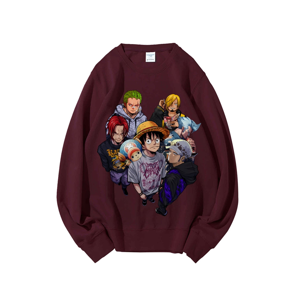 Casual Crewneck Sweatshirt One Piece