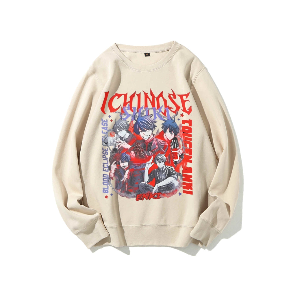 Casual Crewneck Sweatshirt Tougen Anki