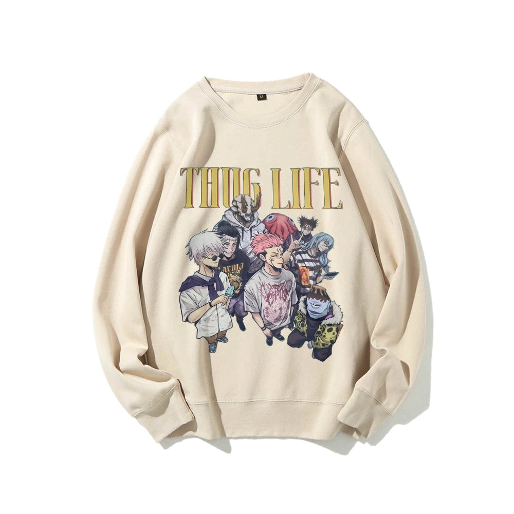 Casual Crewneck Sweatshirt Jujutsu Kaisen