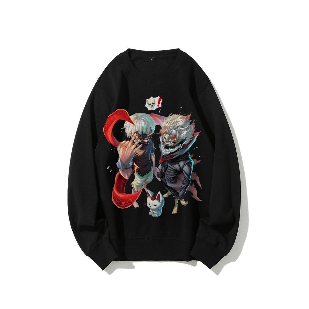 DandadanX Tokyo Ghoul Cotton Unisex Crewneck Anime Sweatshirt