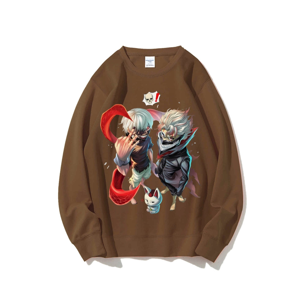 DandadanX Tokyo Ghoul Cotton Unisex Crewneck Anime Sweatshirt