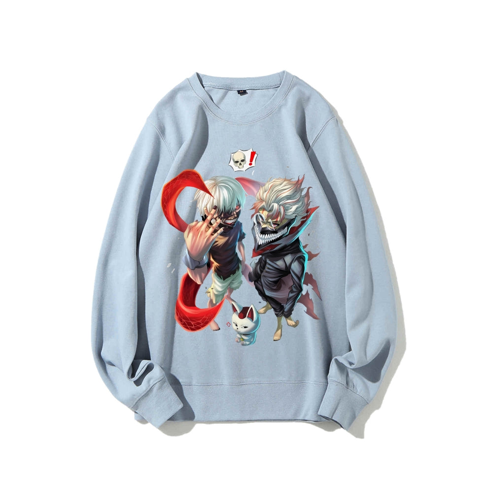 DandadanX Tokyo Ghoul Cotton Unisex Crewneck Anime Sweatshirt