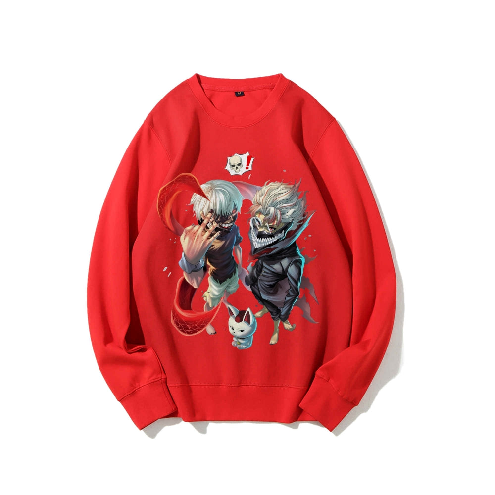DandadanX Tokyo Ghoul Cotton Unisex Crewneck Anime Sweatshirt