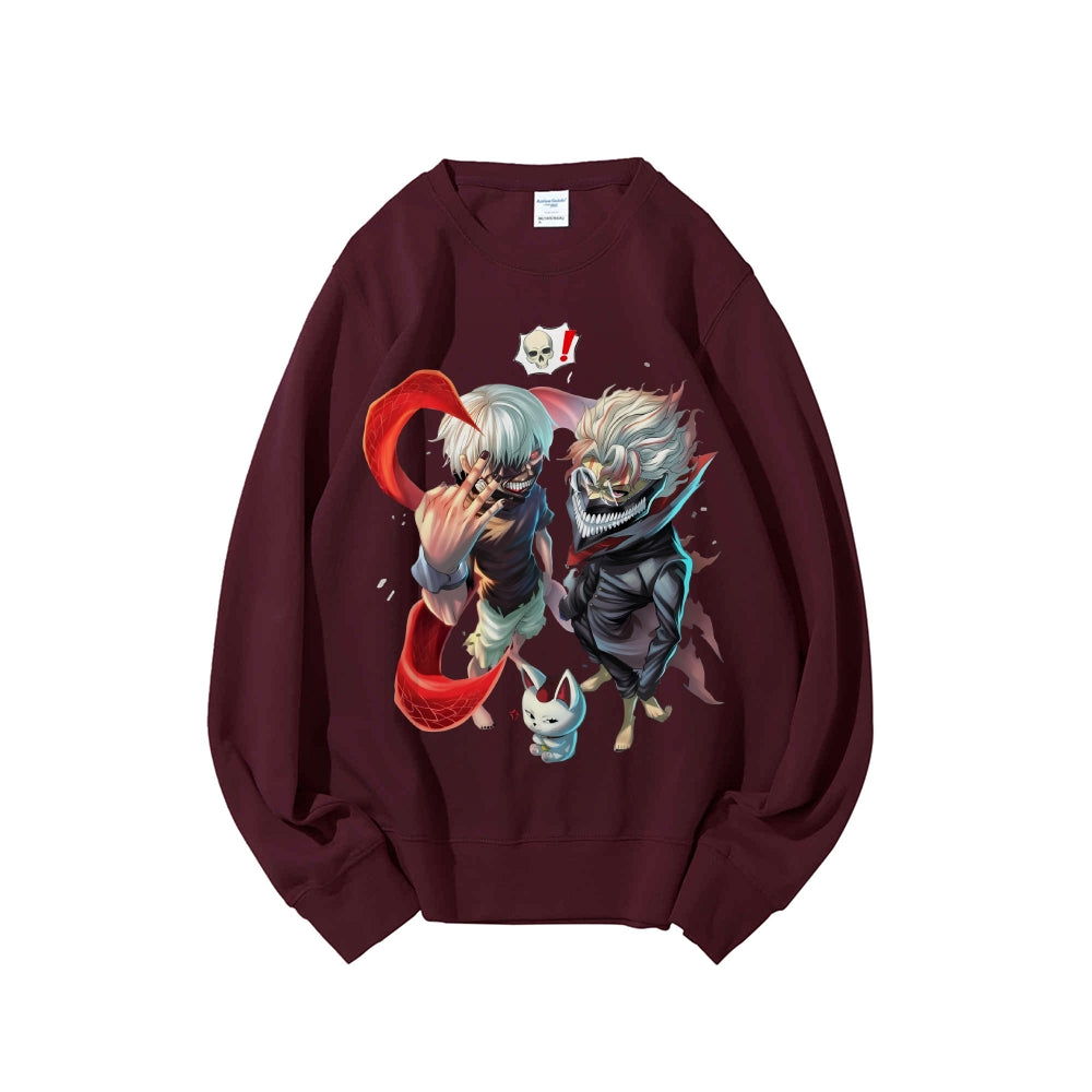 DandadanX Tokyo Ghoul Cotton Unisex Crewneck Anime Sweatshirt