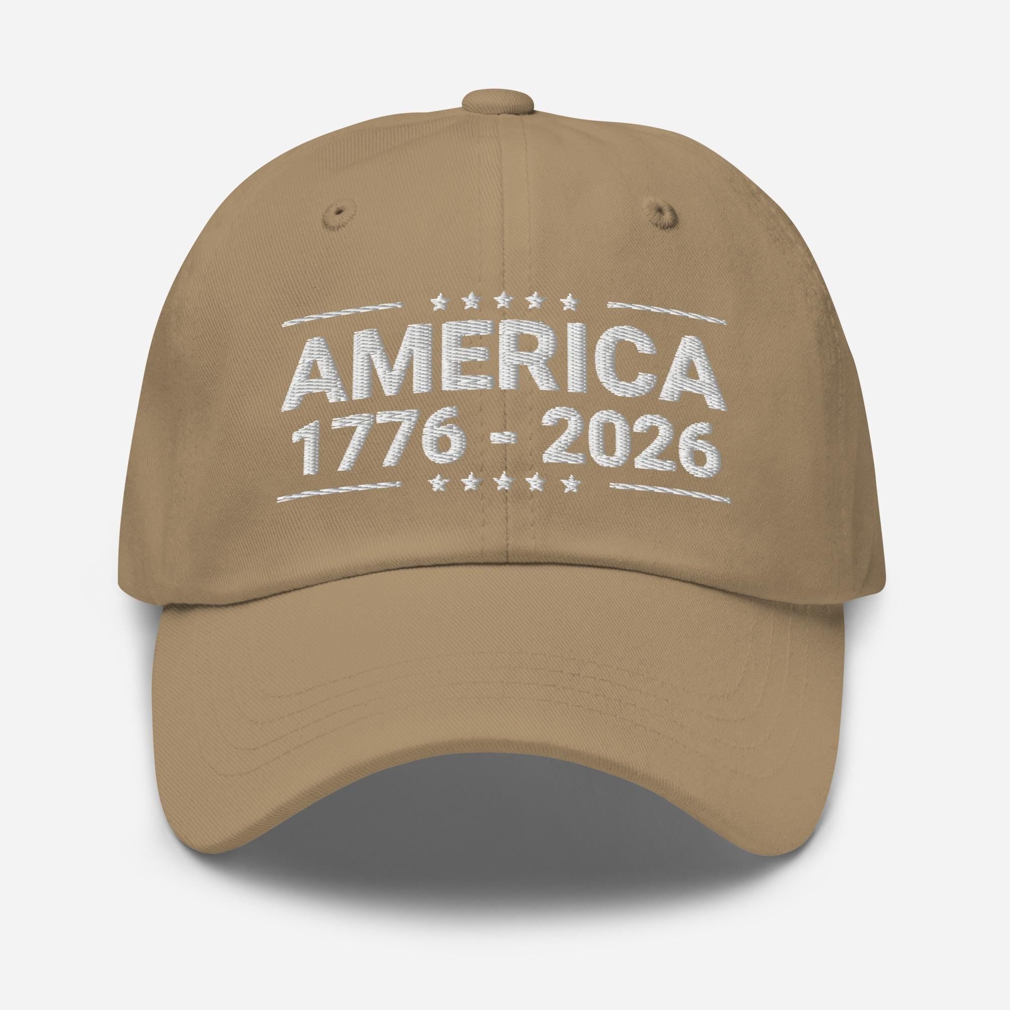 America 250th Anniversary Embroidered Cap 1776 2026 Patriot Hat
