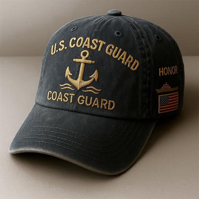 Us Coast Guard Veteran Embroidered Trucker Hat Uscg Baseball Cap 250th Anniversary Embroidered Baseball Us Tribute Retro Cap