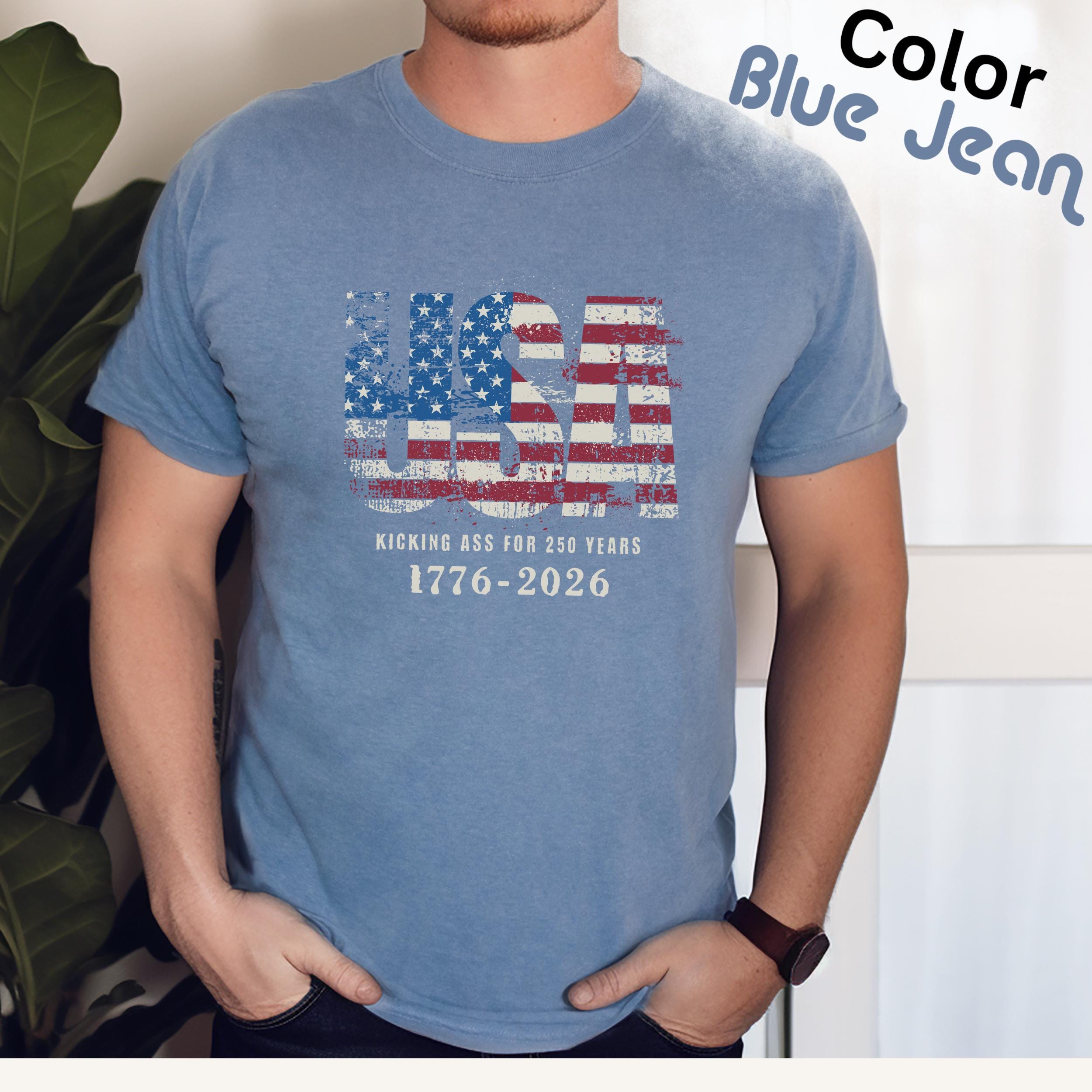 America 250th Anniversary Shirt Comfort Colors Usa Patriotic Tee